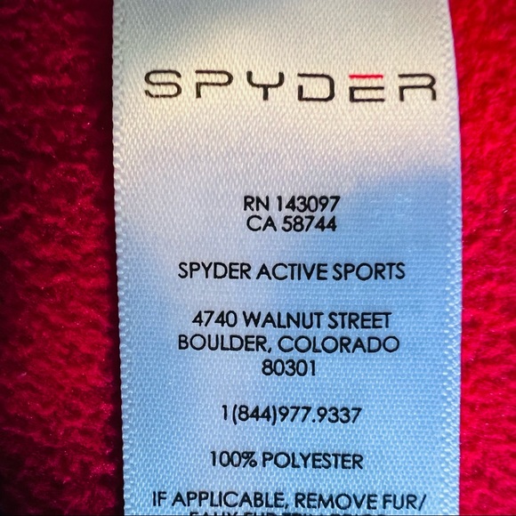 Spyder Bandit Full-zip Stryke Mens Jacket 71h64008-63 Racing Red Size Small - Picture 10 of 11